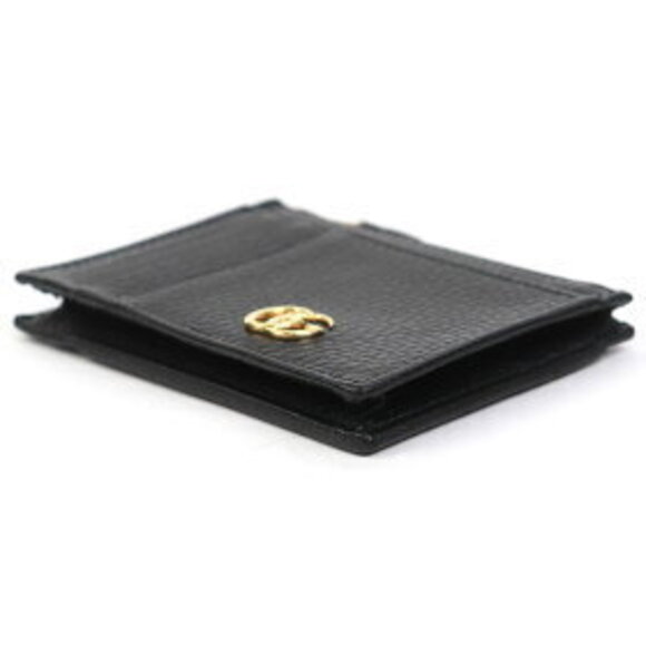 Gucci GG Marmont Leather Card Wallet Black Calfskin Wallets Fragment - Picture 3 of 9